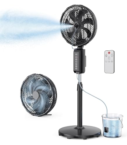 Amazon.com: AURATHEA Outdoor Misting Fan 20000mAh, 12-Inch Indoor