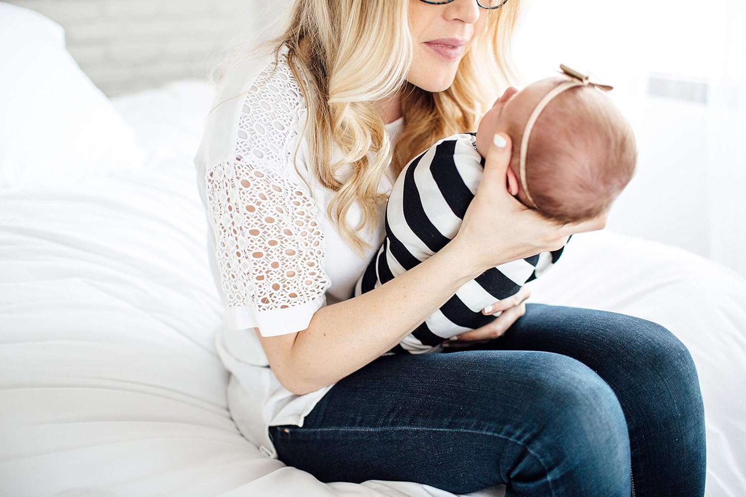 mother's lap swaddle blanket