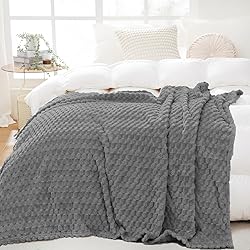 Puncuntex Grey Throw Blanket 50"×60" inches Fuzzy