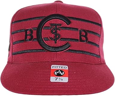 maroon fitted hat
