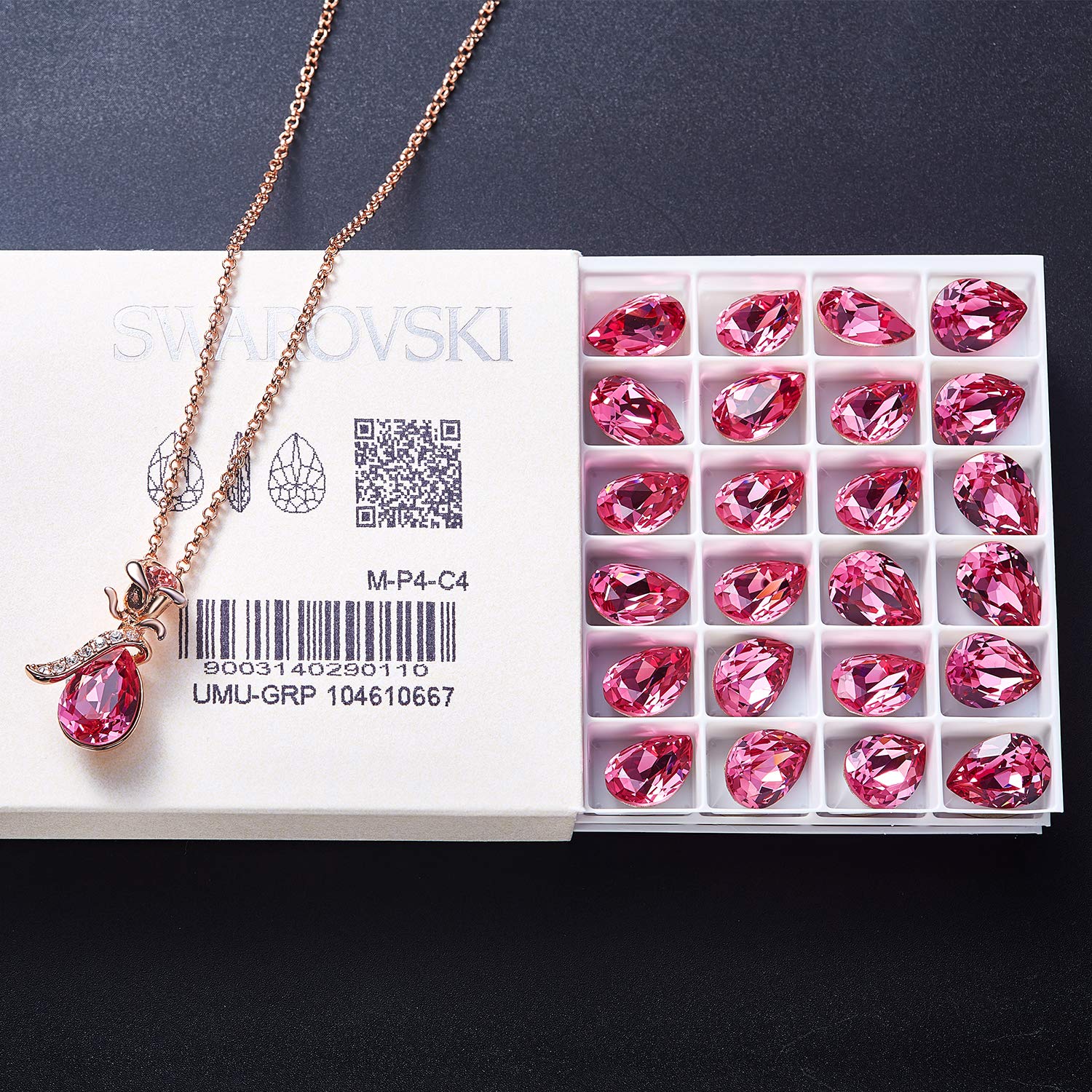 CDE Jewelry Set Flower Swarovski Necklace Earring Fashion Jewelry Gift for Women