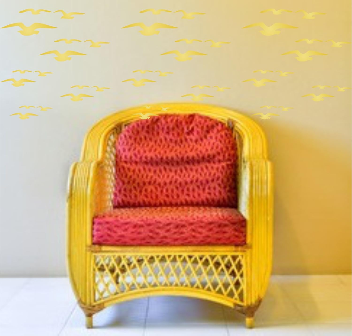 Flying Birds Stencil - 35.5 x 35.5cm (L) - Reusable Large Allover Bird Pattern Wall Stencil Template - Image 4