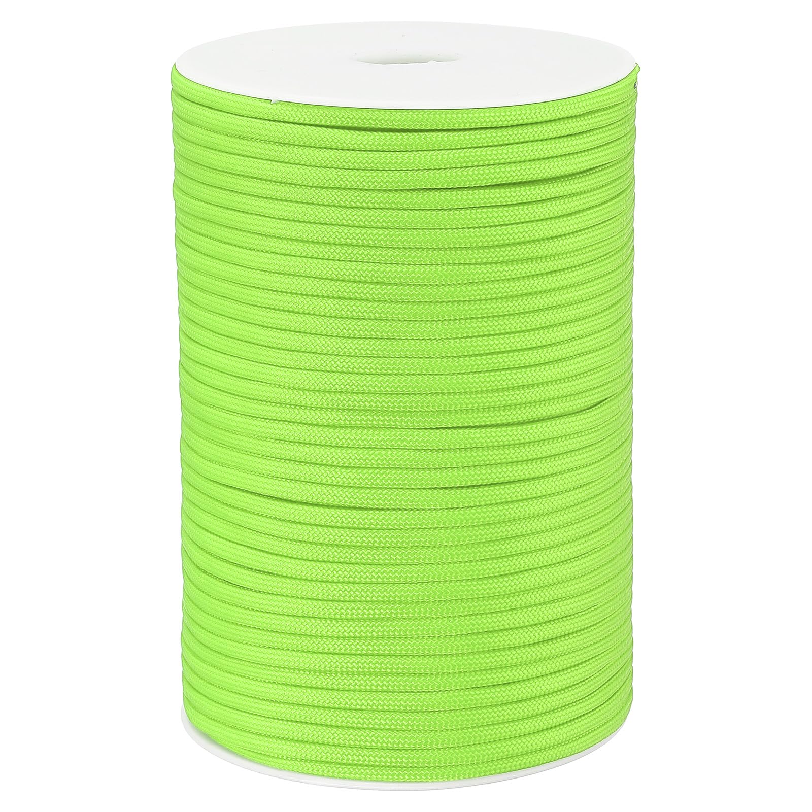 PATIKIL 328FT 550 Paracord, 7 Strand Parachutes Cord Spool 4mm Survival Strong Rope String for Camping Hiking Fishing, Fluorescent Green