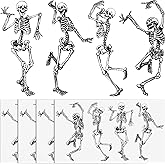 Zonon 4 Pieces 5'' Skeleton Bumper Stickers Dancing Skeleton Bumper Laptop Skull Stickers for Car Decoration Computer Luggage Refrigerator Decor DIY Craft