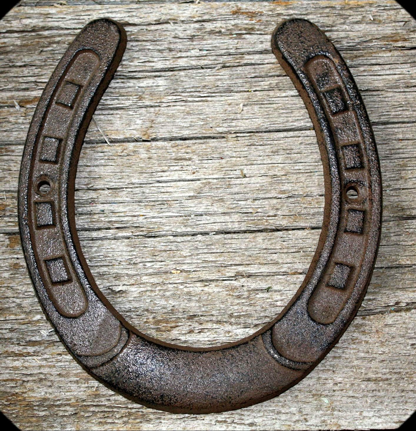Cast Iron Lucky Horseshoe Rustic Ranch Western Home Decor 5 1/2 x 6.5 in Texas Quality Supplies for Your Perfect Home Design by CharmingSS