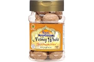 Rani Nutmeg (Jaiphul) Whole Spice, 17-19 Pieces, 3oz (85g) PET Jar ~ All Natural | Vegan | Gluten Friendly | Non-GMO | Kosher