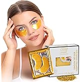 Dermoland Under Eye Patches For Women – 24K Gold Eye Masks, 15 Pairs | Hyaluronic Acid | Reduces Puffiness, Dark Circles & Wrinkles | Vegan & Hydrating