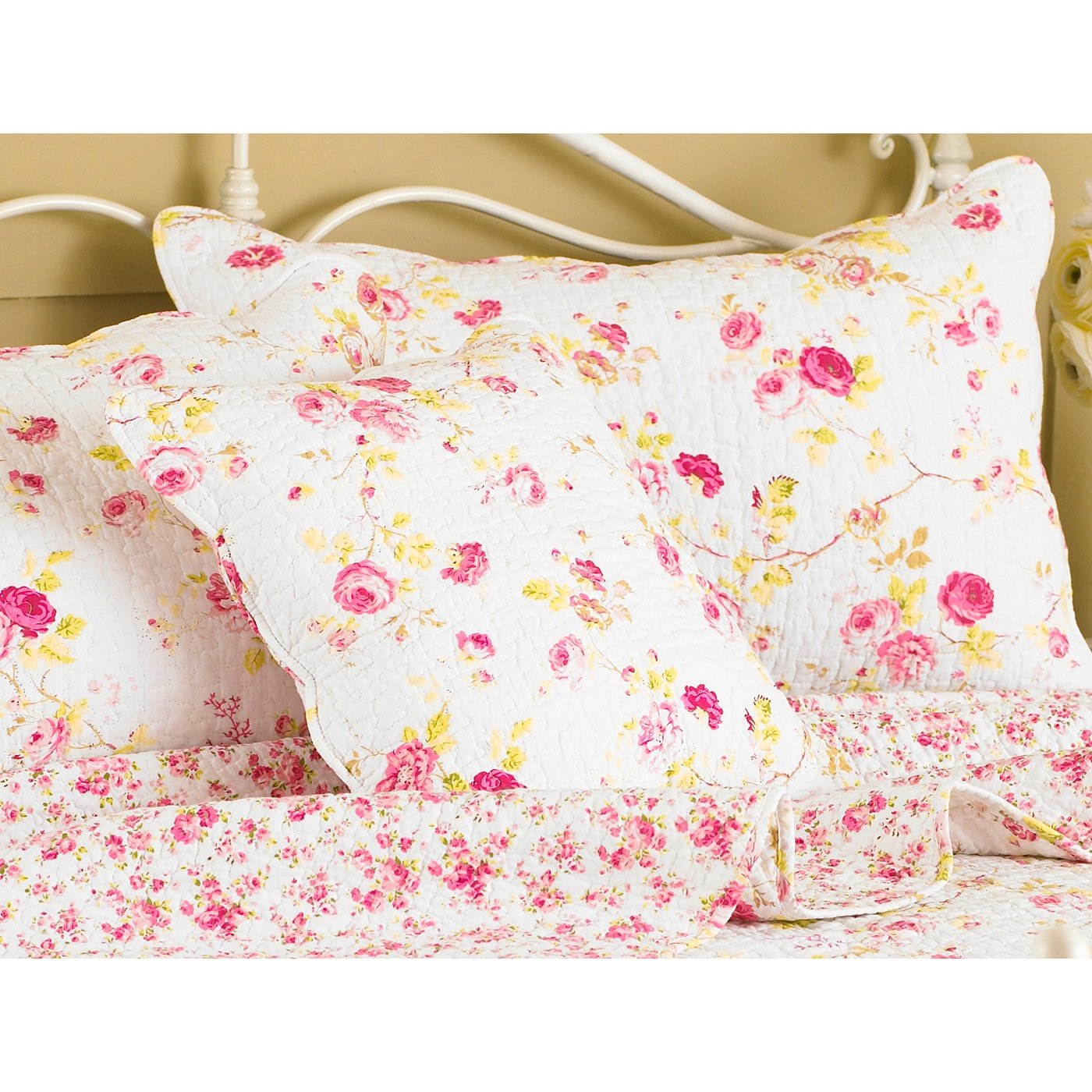 Riva Paoletti Honeypotlane White Pillow Shams, Singles, Cotton