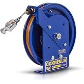 Coxreels EZ-SD-50-1 Safety Series Spring Rewind Static Discharge Cord Reel: 50' Cord, Stainless Steel Cord