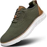 Men's Mesh Sneakers Oxfords Lace-Up Lightweight Casual Walking Shoes Driving Shoes