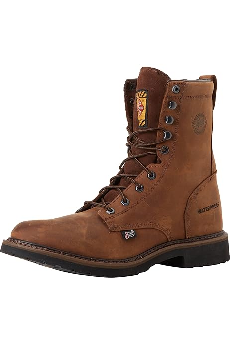 justin men's double comfort lacer work boots