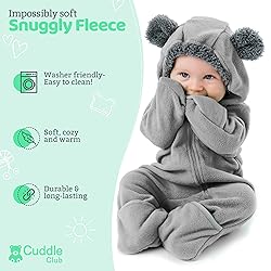 Fleece Baby Bunting Bodysuit – Infant One Piece