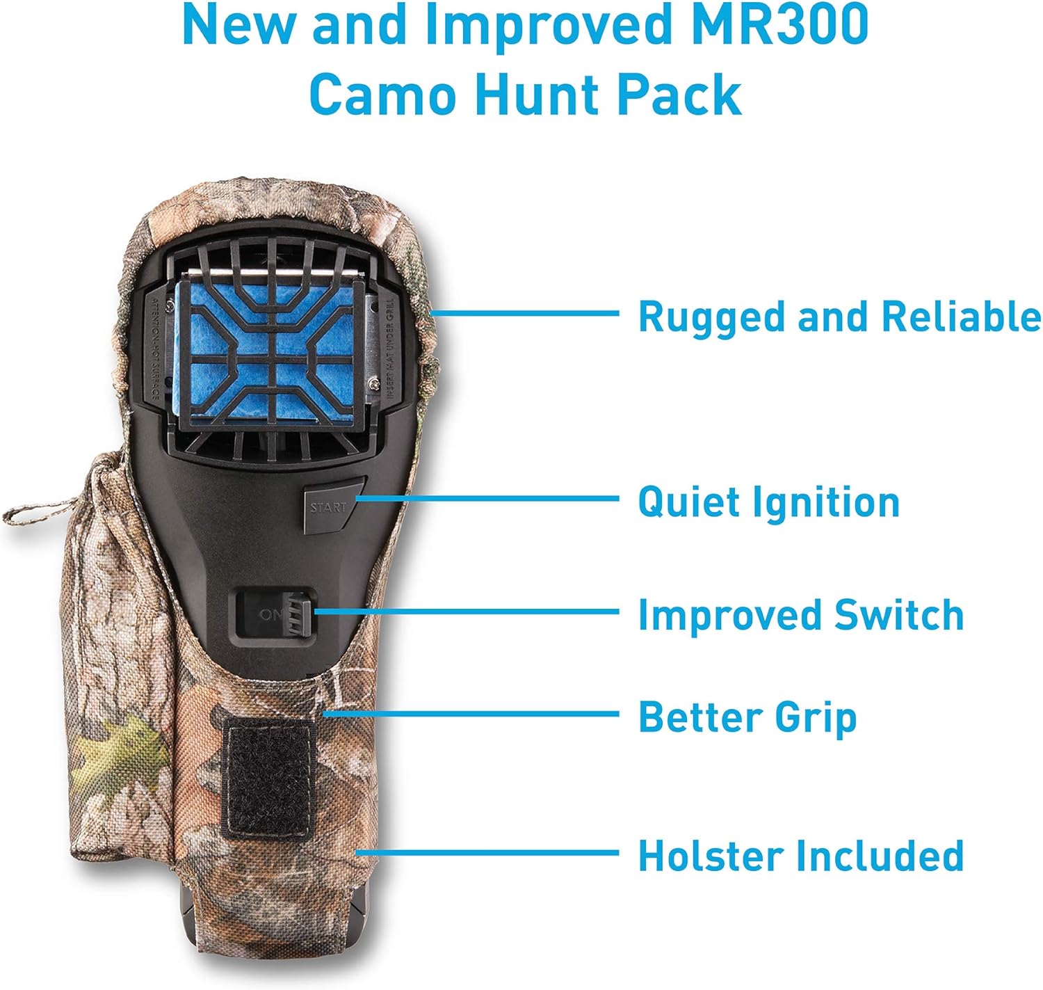 Thermacell MR300F Portable Mosquito Repellent (Black) with Camo Holster; Ultimate Mosquito Repellent System; Invisible, Effective Mosquito Defense; No Scent, DEET-Free, Won’t Ruin Your Gear: Sports & Outdoors