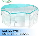 VivaPet Double Dragon Pet Playpen 55in Foldable Galvanized Metal Mesh Cover view 5