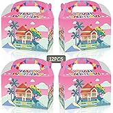 POAKYPA Blue Dog Birthday Party Supplies, Cartoon Kid Party Decorations Gift Bags, Blue Birthday Party Favors Bags, Candy Boxes(12 PCS)