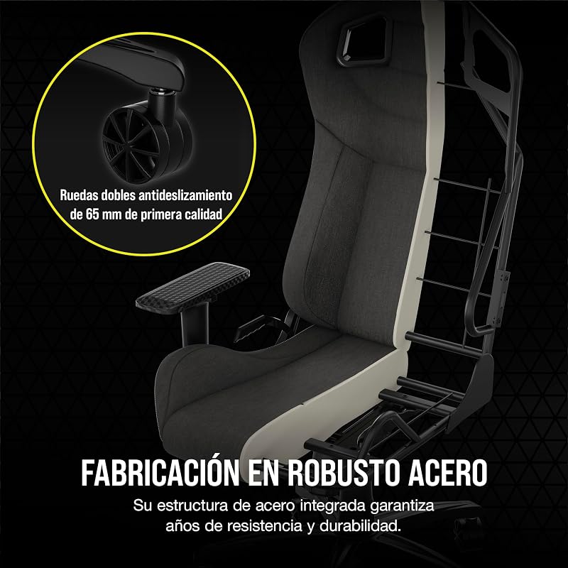T3 Rush Fabric Silla para Juegos (2023) – Carbón