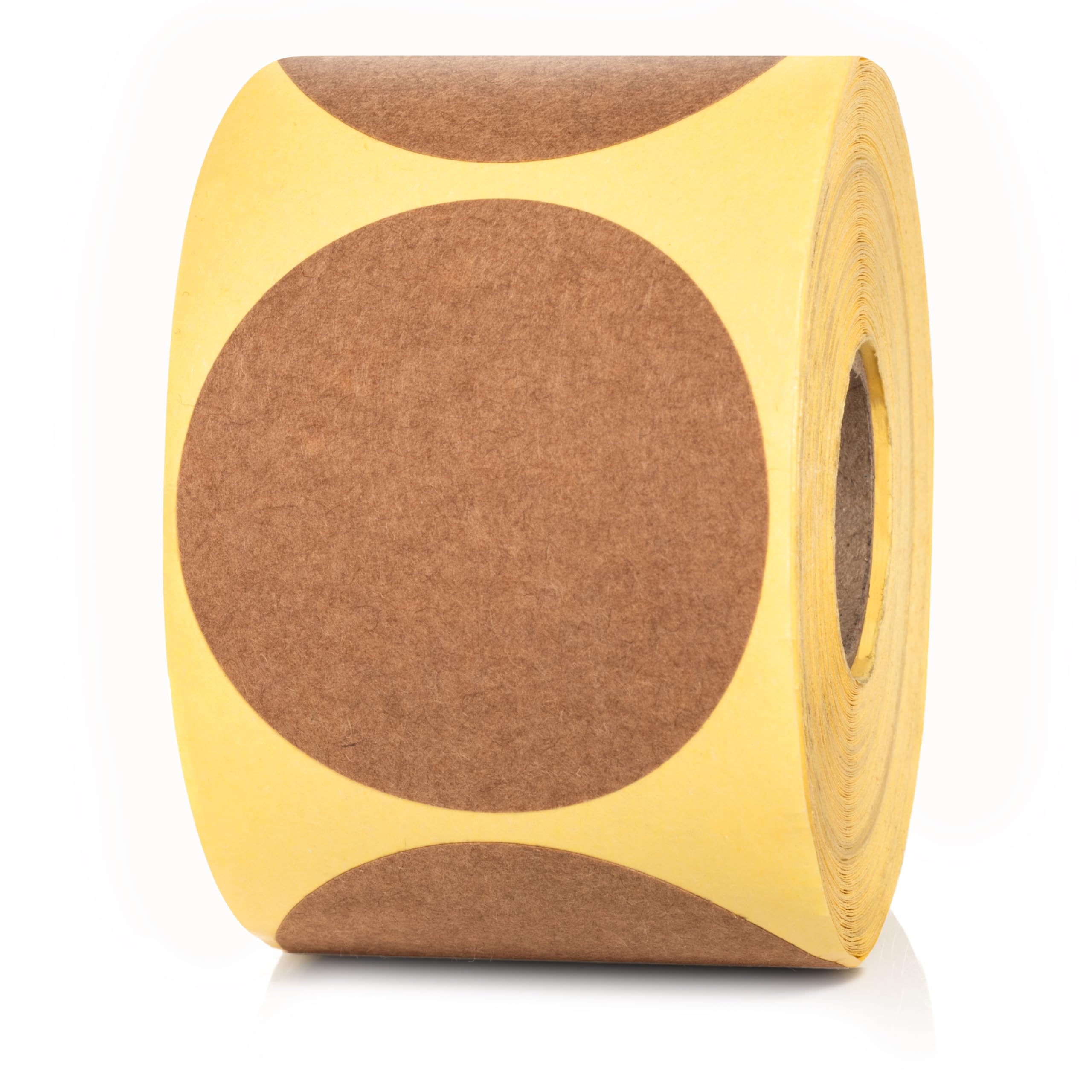 Photo 1 of 500pcs Kraft Dot Stickers Roll 2 inch | Color Coding Labels for Inventory, Price, Organization | 2" Round Circle Diameter