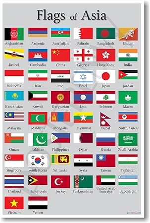 Amazon Com Flags Of Asia New World Travel Poster Posterenvy Office Products Amazon Com Flags Of Asia New World Travel Poster Posterenvy Office Products