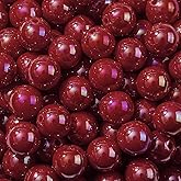 BERMRO 16mm Acrylic Bead 100pcs AB Red Color Acrylic Bead Chunk Bubblegum Beads for DIY Crafting Necklace Bracelet Jewelry Making Keychain (red)