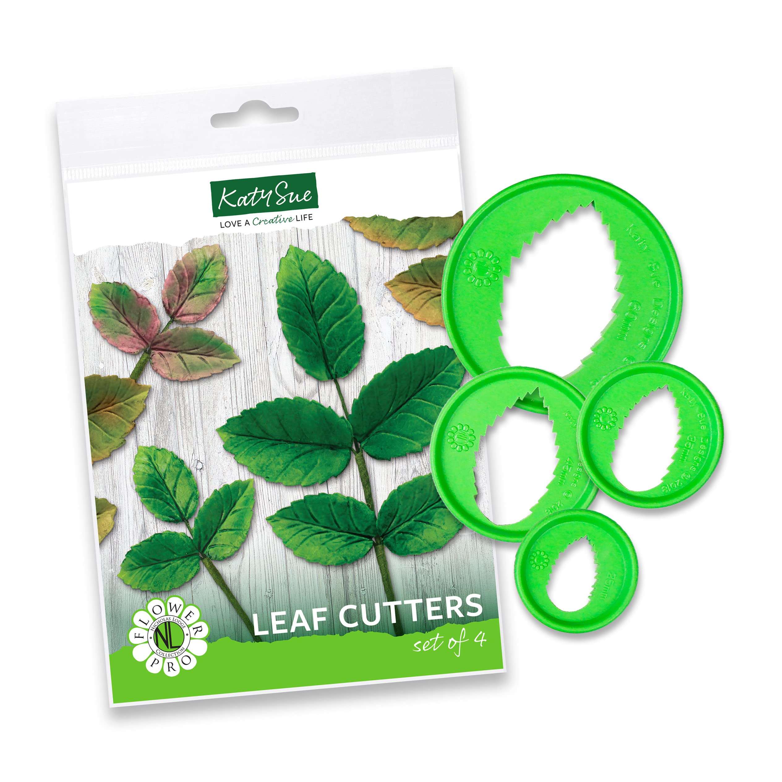 Flower Pro Cake Decorators' Leaf Cutters - Set of 4 (by Katy Sue)