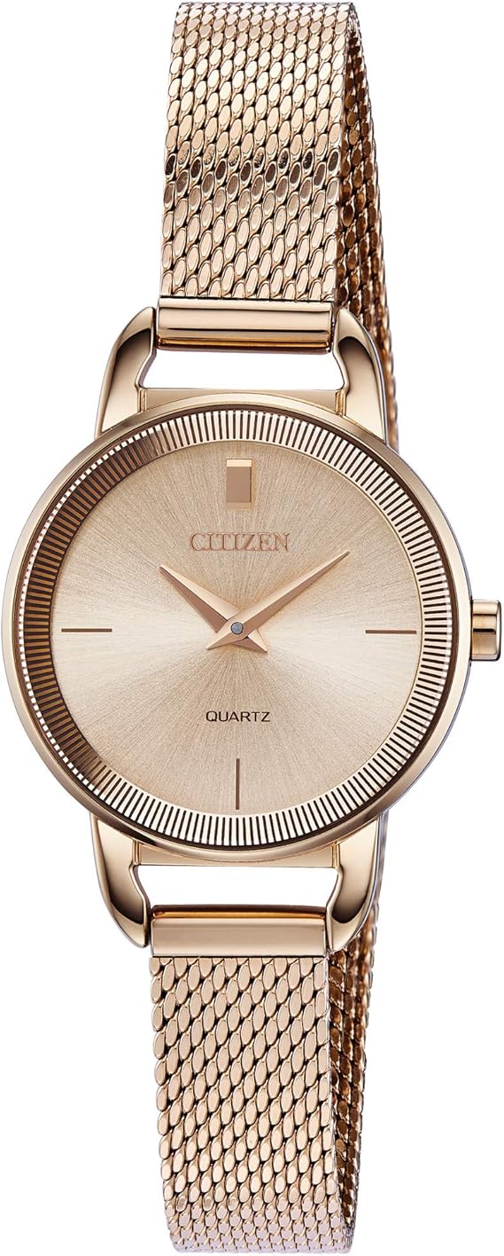 Amazon Co Jp Citizen レディース 日本製クォーツ ステンレススチールストラップ ローズゴールド10カジュアルウォッチ モデル Ez7003 51x 腕時計