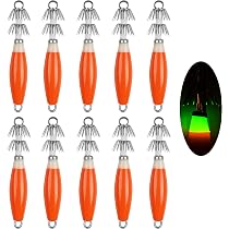 Amazon.com: OROOTL Glow Squid Jigs Señuelos de pesca de agua ...