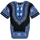 CHAINUPON African Dashiki Cotton Shirt Men Women Festival Boho Hippie 60's 70's Bohemian