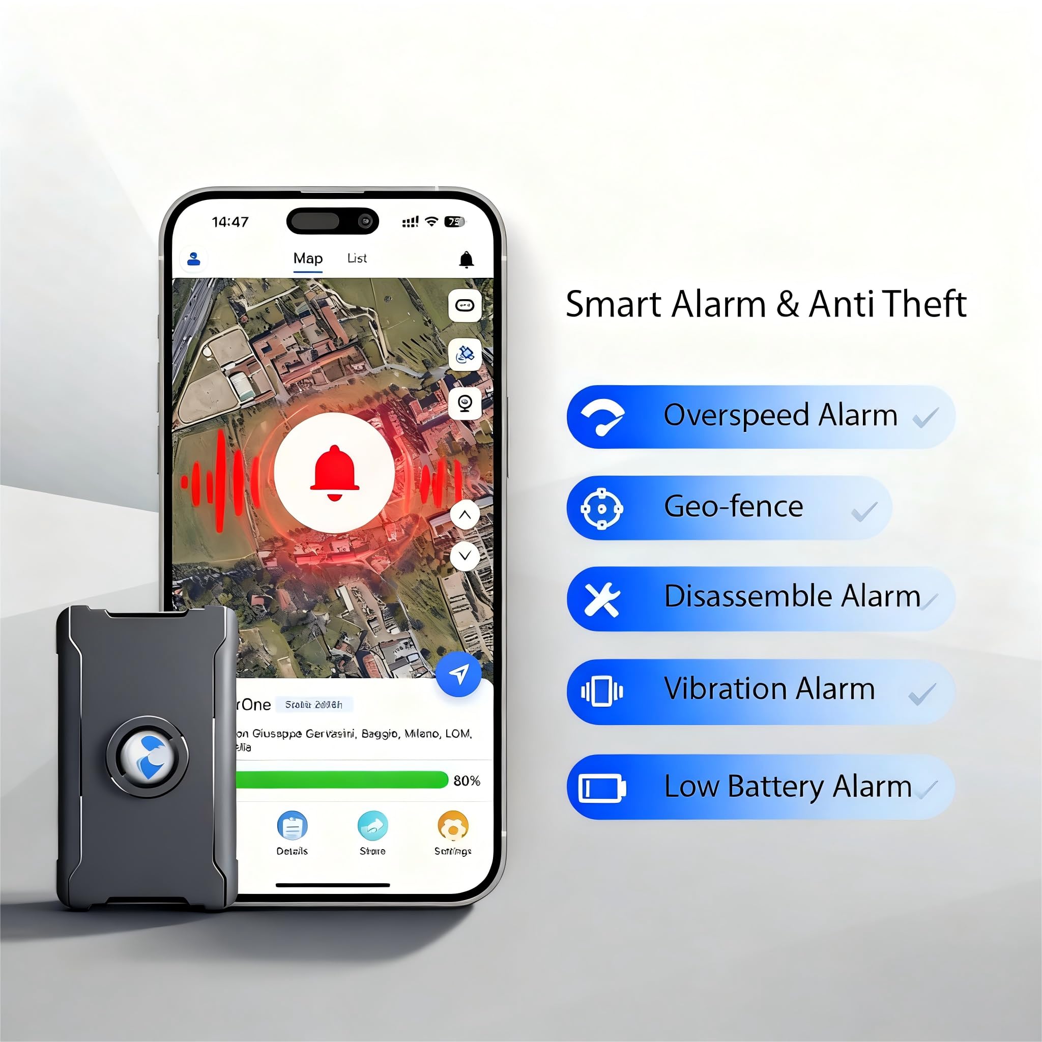 GPS Tracker for Vehicles Cars Long Battery Life to 90 Days, Strong Magnet, Unlimited Range, Geo-Fence, 4G Real Time Car Tracker Device Hidden Vehicle Tracking Devices, Subscription Needed