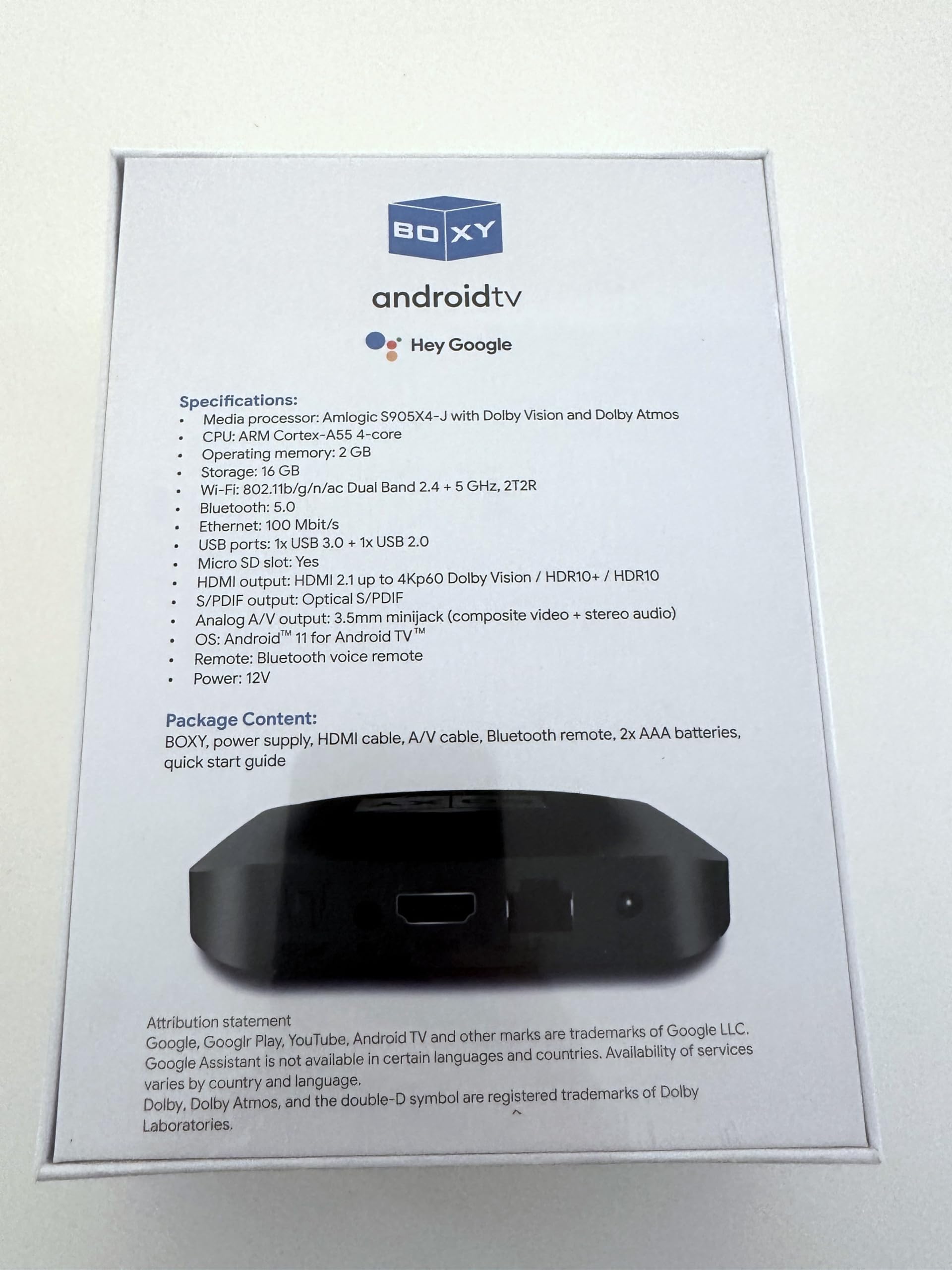 BOXY Android TV Box, Streaming Media Player 4K, Dune HD Media Center, Mini PC, AV1, USB 3.0, Ethernet, MKV/ISO DV P7 FEL AFR, HDR10+, DTS, Netflix in 4K Dolby Vision & Atmos, Voice