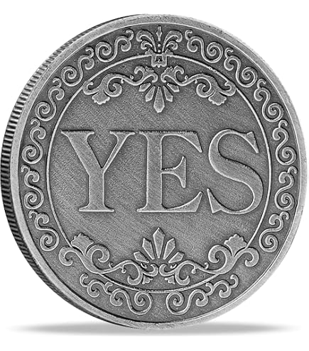 Pièce Yes No Coin - Décideur Amusant - Métal - 4cm - Porte-Bonheur