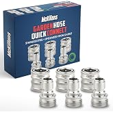 McKillans&reg; Water Hose Quick Connect [UNIVERSAL FIT] 3 Pack - Stainless Steel Garden Hose Quick Connector - Durable Garden Hose Fittings - EASY INSTANT CONNECTION
