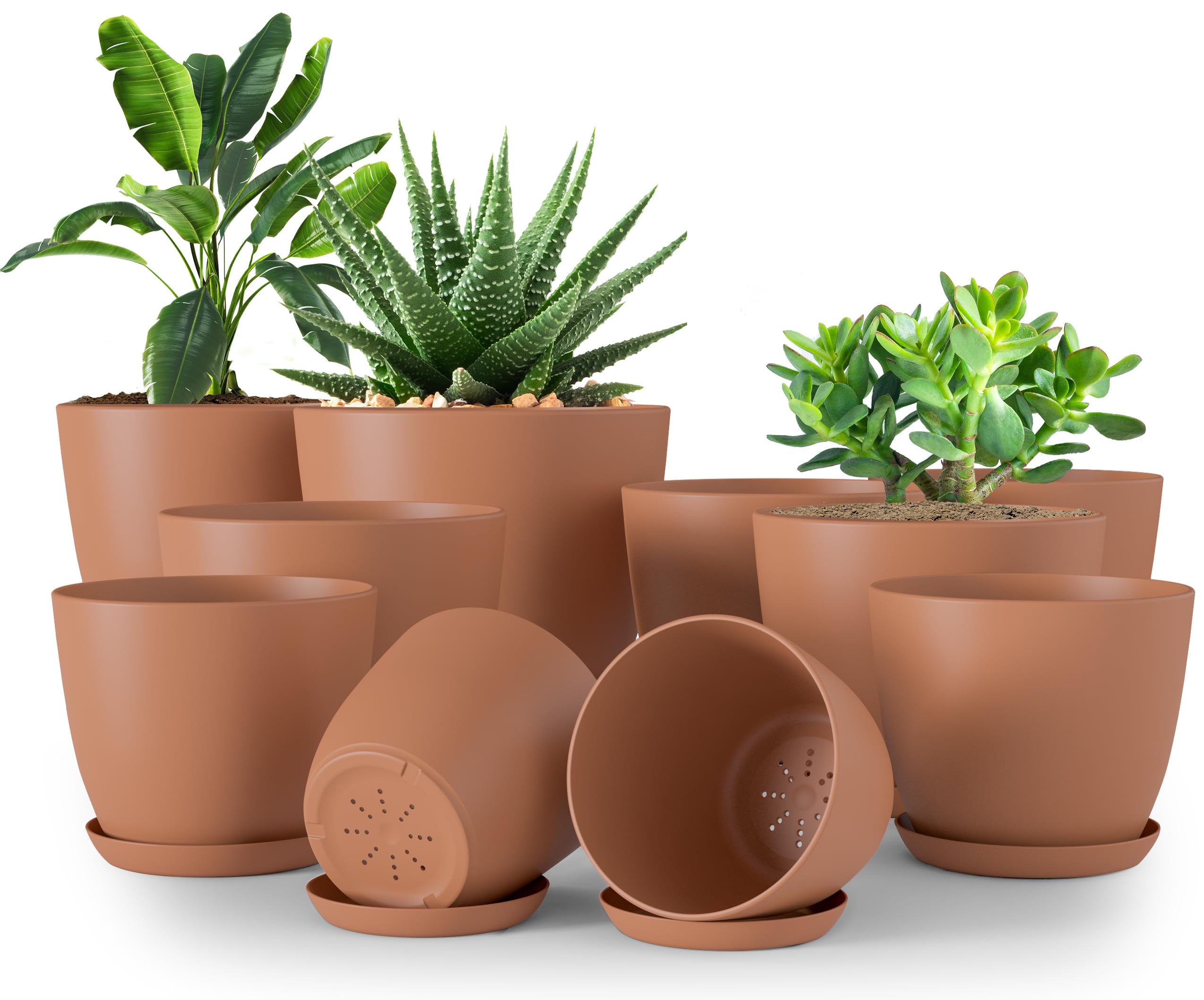 Utopia Home - Plant Pots Indoor with Drainage