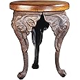Design Toscano SP16060 Three Elephants of Timbe Sculptural End Table,Brown
