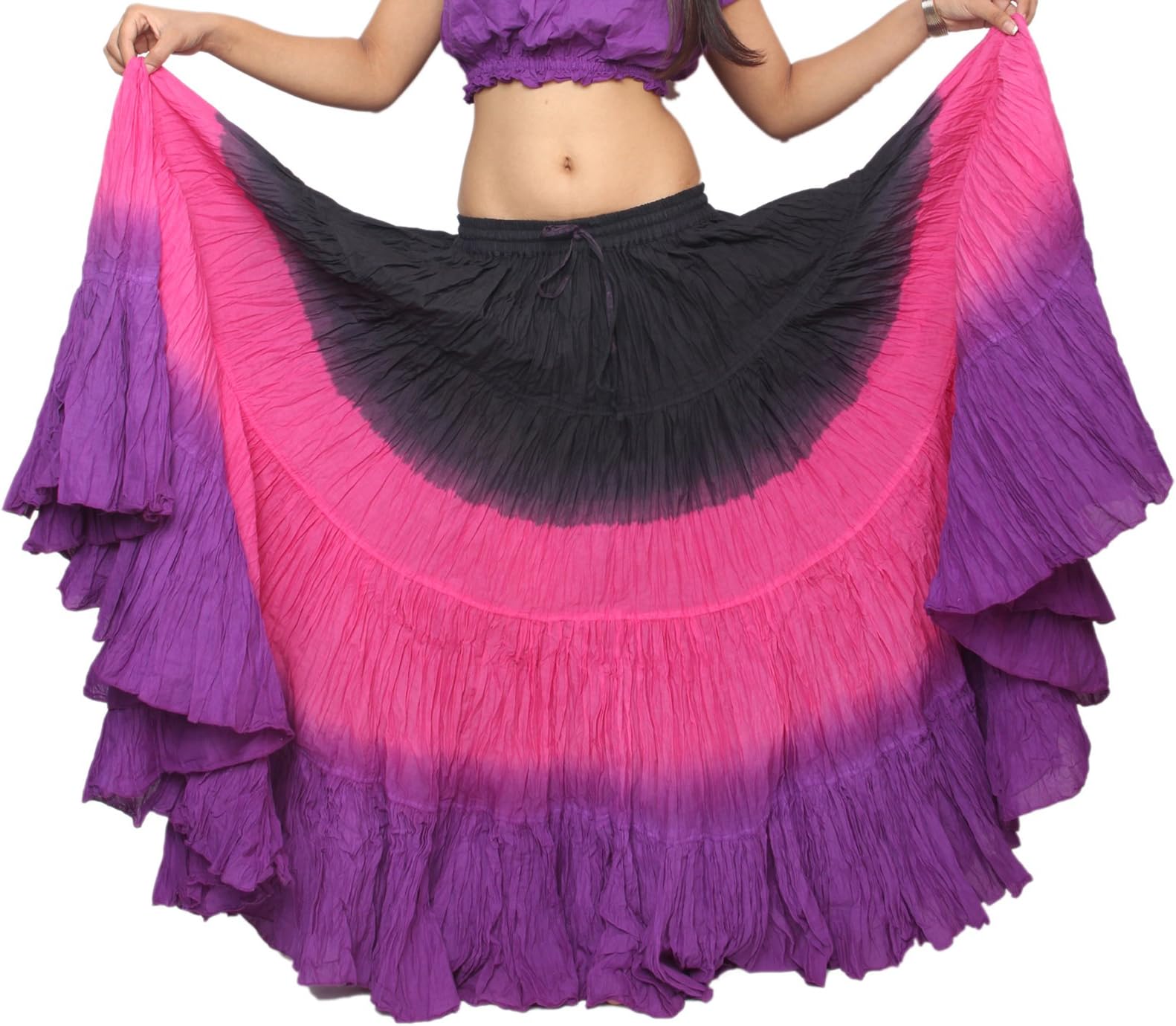 Wevez Women's ATS Tribal Dip Dye 25 Yard Skirt