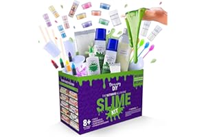 Discovering DIY Slime Kit for Girls and Boys - 52-Piece Slime Making Kit for Kids w/Craft Supplies - Makes Unicorn, Cloud, Butter, Galaxy, Mermaid and Slime for Kids