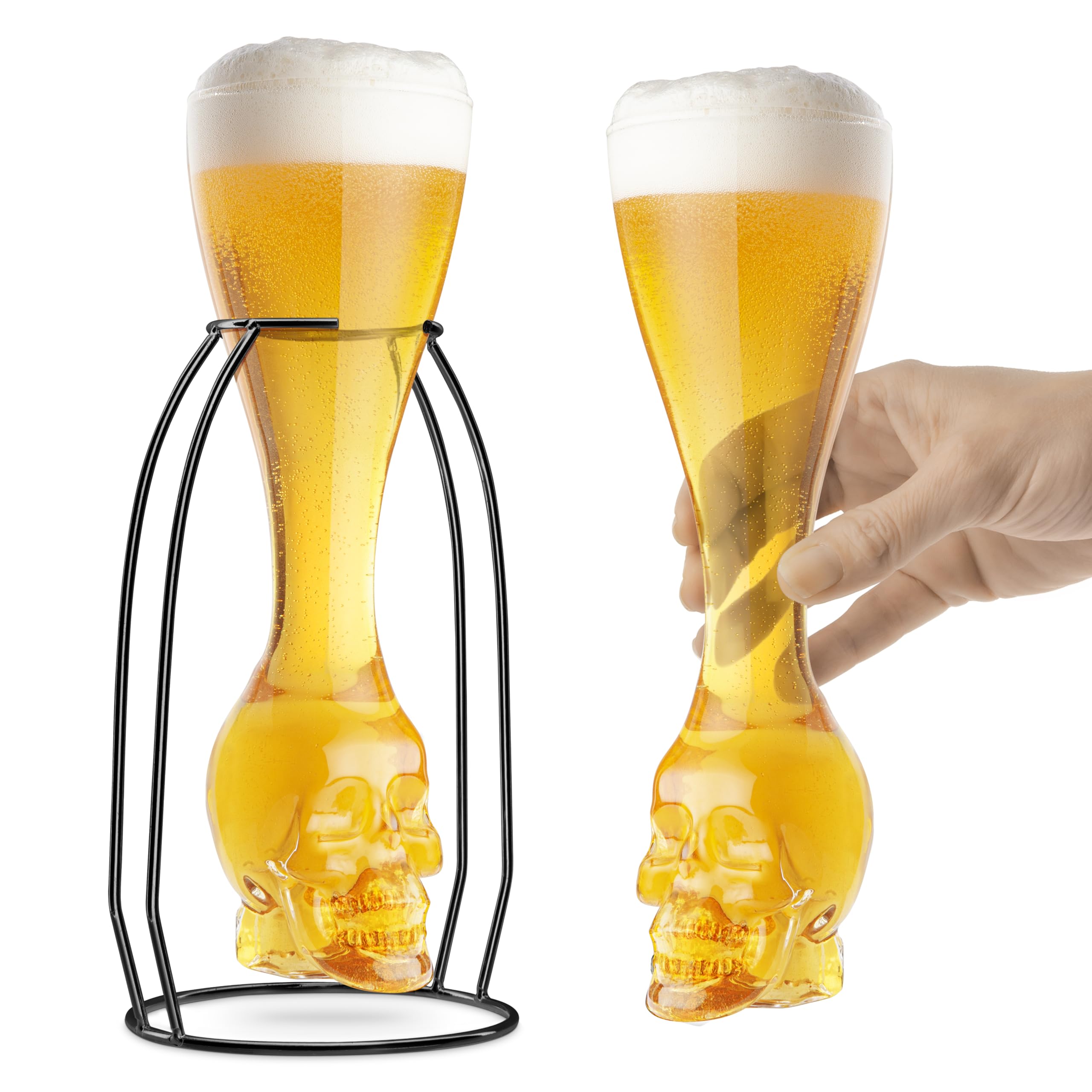 Final Touch Brain Freeze Skull Glass with Skeletal Frame