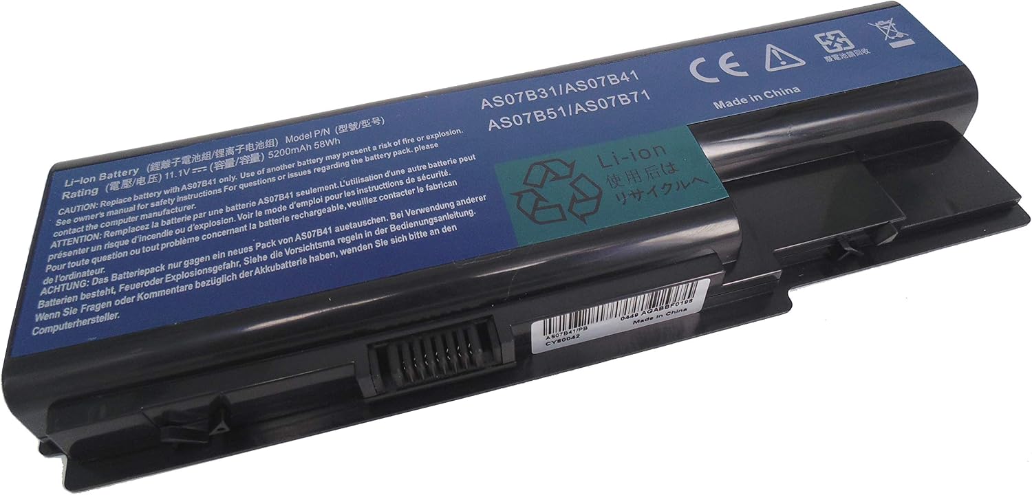 Golem-power AS07B41 AS07B31 AS07B61 AS07B51 11.1V 5200mAh 58Wh Replacement Laptop Battery of acer Computer Compatible with Acer Aspire 5230 / 5530 / 5730 / 5739 / 5930 / 6530 / 6930 - Image 3
