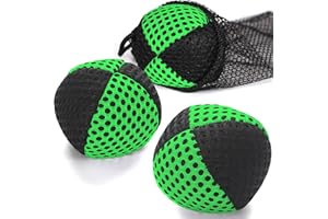 oazoxcx Juggling Balls for Beginners and Professionals Set of Juggling Bean Bags Durable Juggle Ball Kit (Black - Green)
