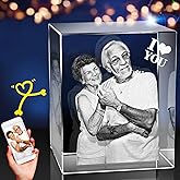 3D Crystal Photo, Personalized Gift, Customized Gifts for Wife, Women, Him, Her, Dad and Mom. Custom Picture Gifts for Valentine's Day, Mother's Day, Father's Day, Birthday, Wedding & Anniversary.(Medium Portrait)