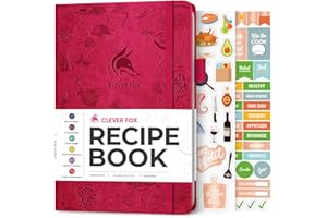 Clever Fox Recipe Book – Make Your Own Cookbook Blank Pages – Empty Notebook to Write In Recipes – Unique Cooking & Baking Gi