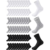 Tarpop 150 Pairs Mens Socks in Bulk Pack Unisex Socks Adult for Homeless Sports Ankle Moisture Wicking for Men Women