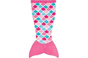 Fin Fun Mermaid Tail Blanket Kids, Girls and Boys - Cuddle Tails - Perfect Birthday Adult & Teen Size, Pink Dream