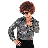 Morph Disco Outfit Men, Mens Disco Shirt, 70 S Outfit For Men, Men's 70's Costume, Halloween Costumes Adult