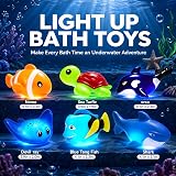 ZHLVKK Light Up Bath Toys Ocean Animals Water Activated LEDs view 7