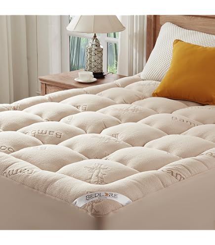 BEDLORE King Mattress Topper – Thick Pillow Top For Back Pain, Cooling Cover – Fits 6-18" Mattress - View #9