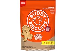 Buddy Biscuits 3.5 lbs. Bag of Crunchy Dog Treats Made with Natural Peanut Butter