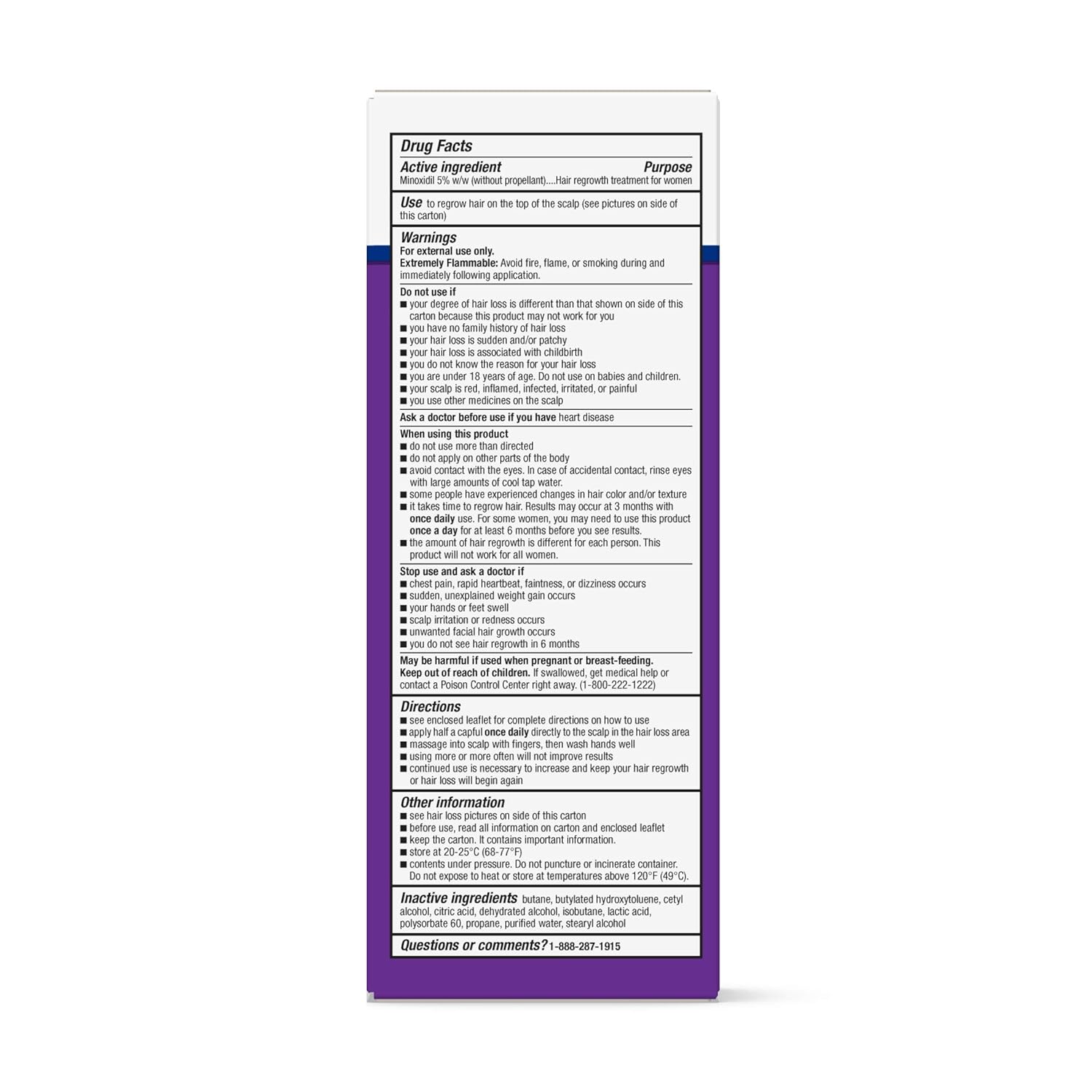 Equate Hair Regrowth Treatment for Women 3 Month Supply USA, 2 Ounces : Beauty