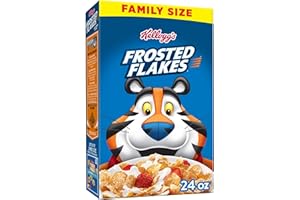 Kellogg's Frosted Flakes Breakfast Cereal, Kids Cereal, Family Breakfast, Family Size, Original, 24oz Box (1 Box)