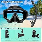 Immver Snorkel Set Adults Panoramic Mask Dry Snorkel Tempered Glass view 6