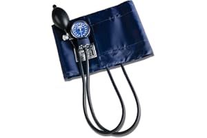 GRAHAM-FIELD Labtron Manual Blood Pressure Monitor – Adult XL Size, Blue BP Cuff with Aneroid Gauge and Carry Case